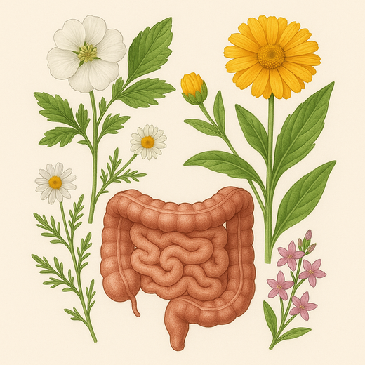 Fytoterapie-léčivé rostliny: Trávicí systém: střeva